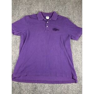 Lacoste Polo Shirt Men's Size 7 2XL Purple Short Sleeve Big Logo Preppy